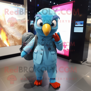 Sky Blue Parrot mascotte...