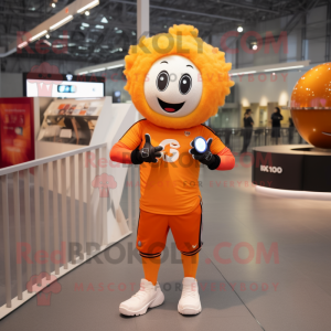 Orange Soccer Ball maskot...