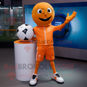 Orangefarbener Fußball...