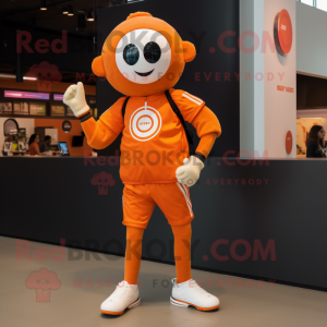 Orange fotboll maskot...