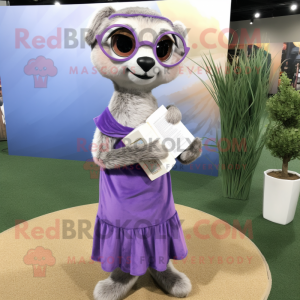 Lavendel Meerkat maskot...