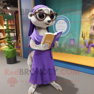 Lavendel Meerkat maskot...