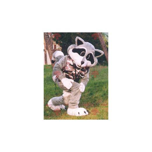 Tricolor raccoon mascot - Redbrokoly.com