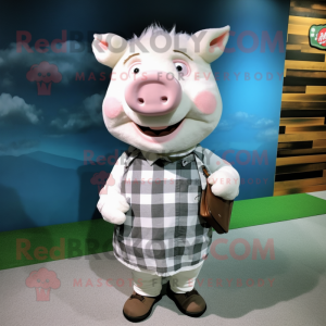 White Sow mascotte kostuum...