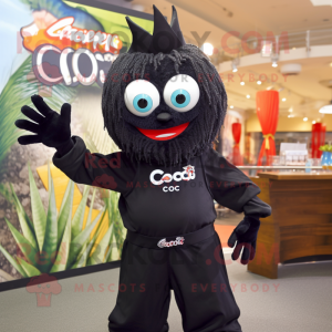 Personagem de mascote preto...