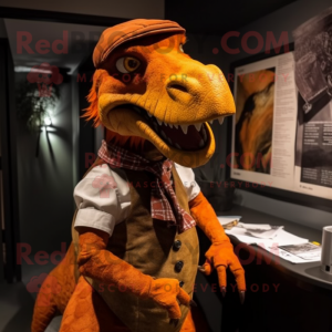 Roest Utahraptor mascotte...