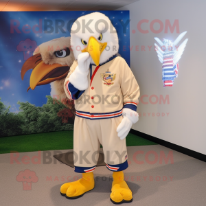 Cream Bald Eagle maskot...