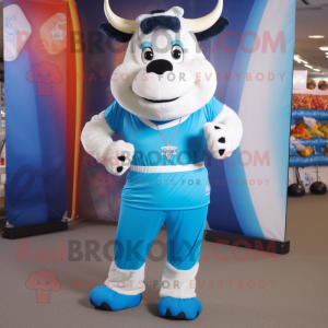 Sky Blue Steak maskot drakt...