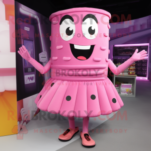 Pink Lasagne maskot kostume...