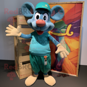 Teal Ratatouille maskot...