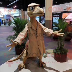 Tan Coelophysis maskot...