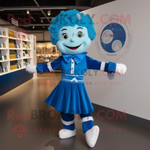 Blå irsk danser maskot...