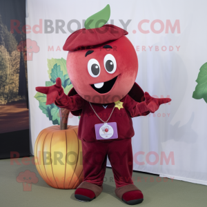 Maroon Apple mascotte...