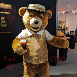 Guld Guinness maskot kostym...