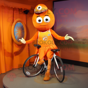 Orange Unicyclist maskot...