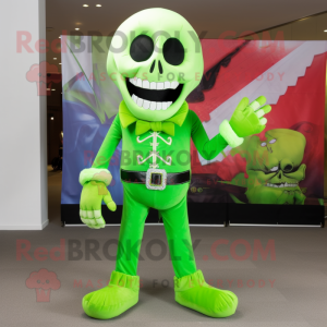 Lime Green Skull mascotte...