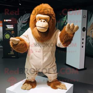 Creme Orangutang maskot...