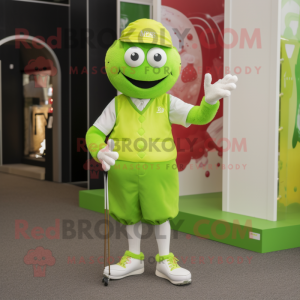 Lime Green Golfbal mascotte...