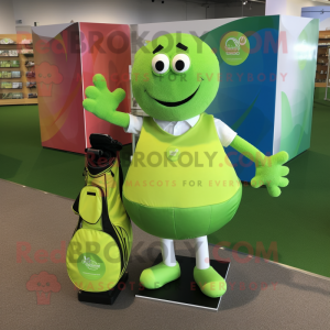 Lime Green Golf Ball maskot...