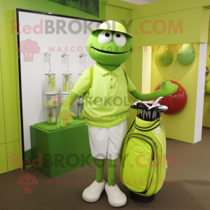 Lime Green Golf Ball maskot...