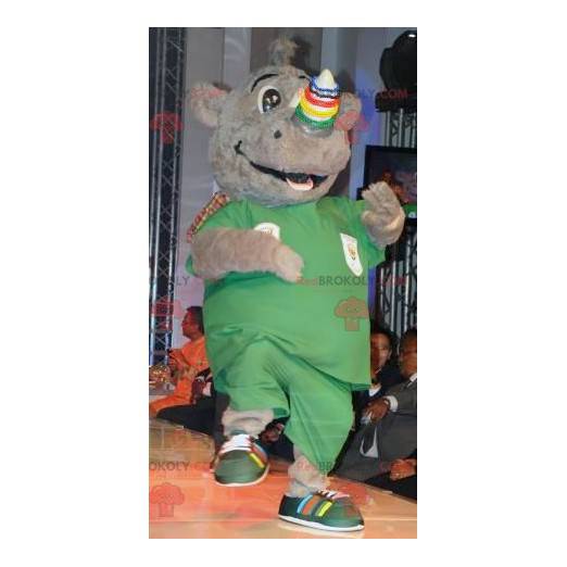 Mascotte grijze neushoorn - Redbrokoly.com