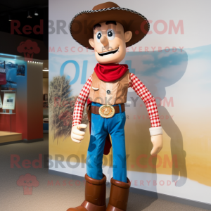 nan Cowboy mascot costume character dressed with a Capri Pants and Caps