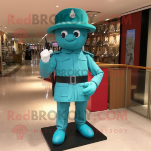 Turquoise Commando mascotte...