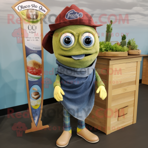 Postava maskota Olive Fish...
