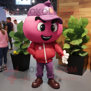 Pink Grape mascotte kostuum...