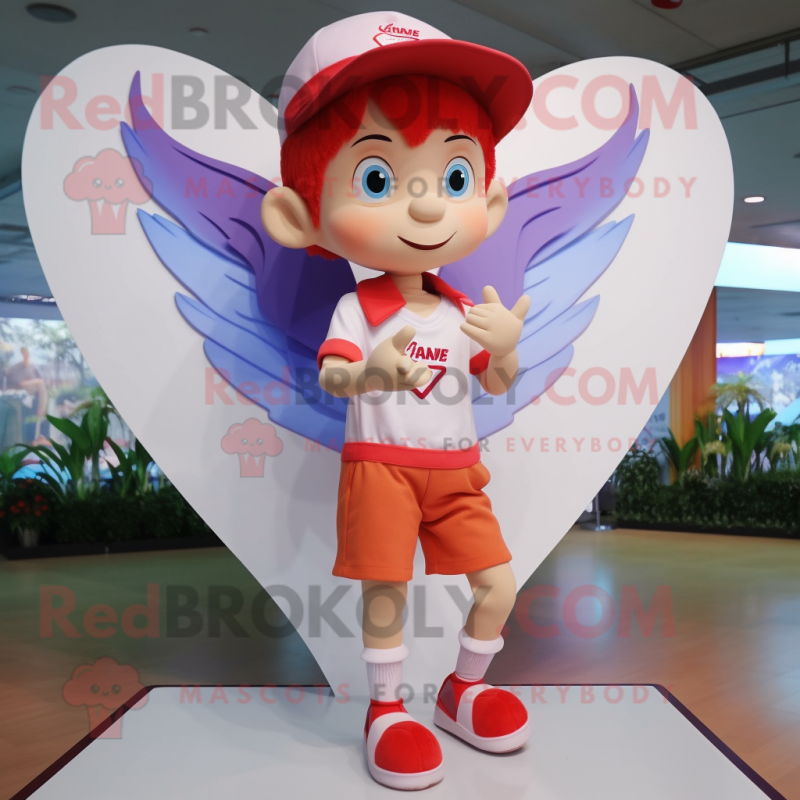 nan Cupid mascot costume character dressed with a T-Shirt and Caps nan Cupid mascot costume character dressed with a T-Shirt and Caps