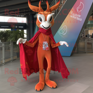 Rød Gazelle maskot kostume...