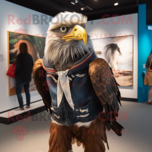 nan Haast'S Eagle mascot costume character dressed with a T-Shirt and Belts