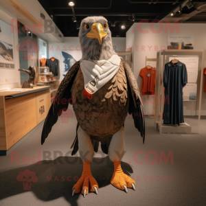 nan Haast'S Eagle mascot costume character dressed with a T-Shirt and Belts