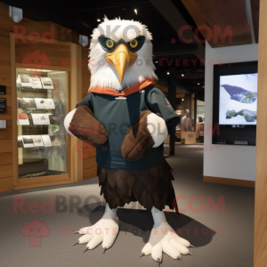 nan Haast'S Eagle mascot costume character dressed with a T-Shirt and Belts