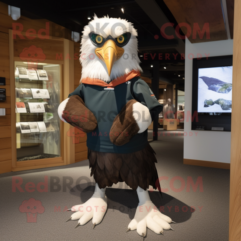 nan Haast'S Eagle mascot costume character dressed with a T-Shirt and Belts nan Haast'S Eagle mascot costume character dressed with a T-Shirt and Belts