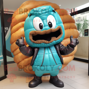 Turkis croissant maskot...