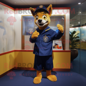 Navy Dingo maskot kostume...