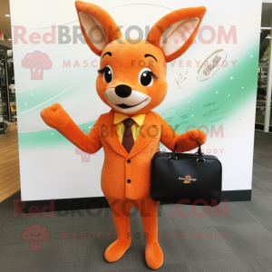 Orange rådjur maskot kostym...