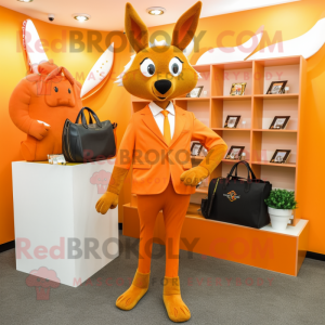 Orange rådjur maskot kostym...