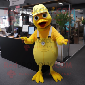 Yellow Pigeon maskot drakt...