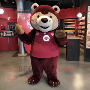 Maroon Bear mascotte...