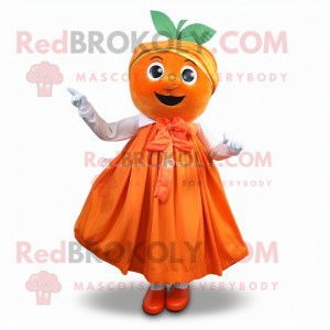 Orange Apple maskot kostym...