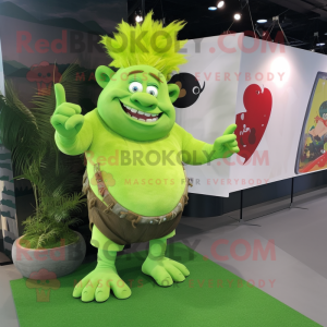 Lime Green Ogre mascotte...