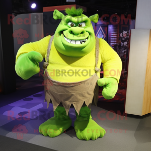 Lime Green Ogre mascotte...