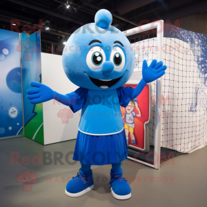 Blue Soccer Goal mascotte...