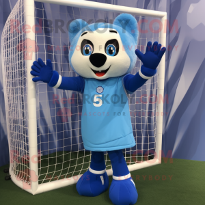 Blue Soccer Goal mascotte...