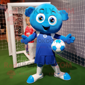 Blue Soccer Goal maskot...