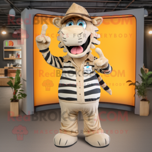 Postava maskota Tan Zebra...