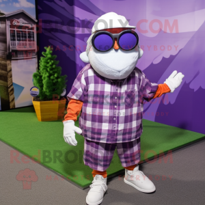 Lilla golfbold maskot...