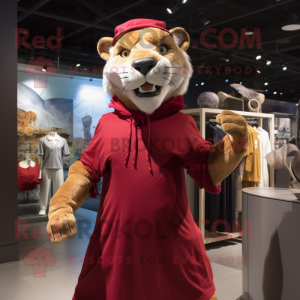 Maroon Smilodon mascotte...